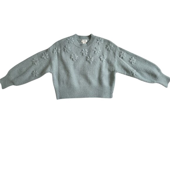 Jessica Simpson Knit Sweater Green Balloon Sleeve X Small - Picture 2 of 11